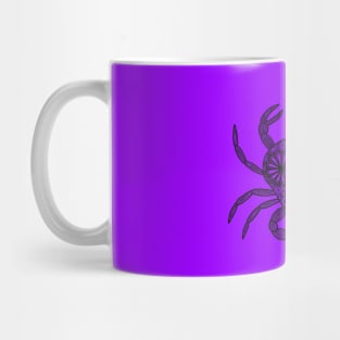 Mandala Crab (purple and black) Mug